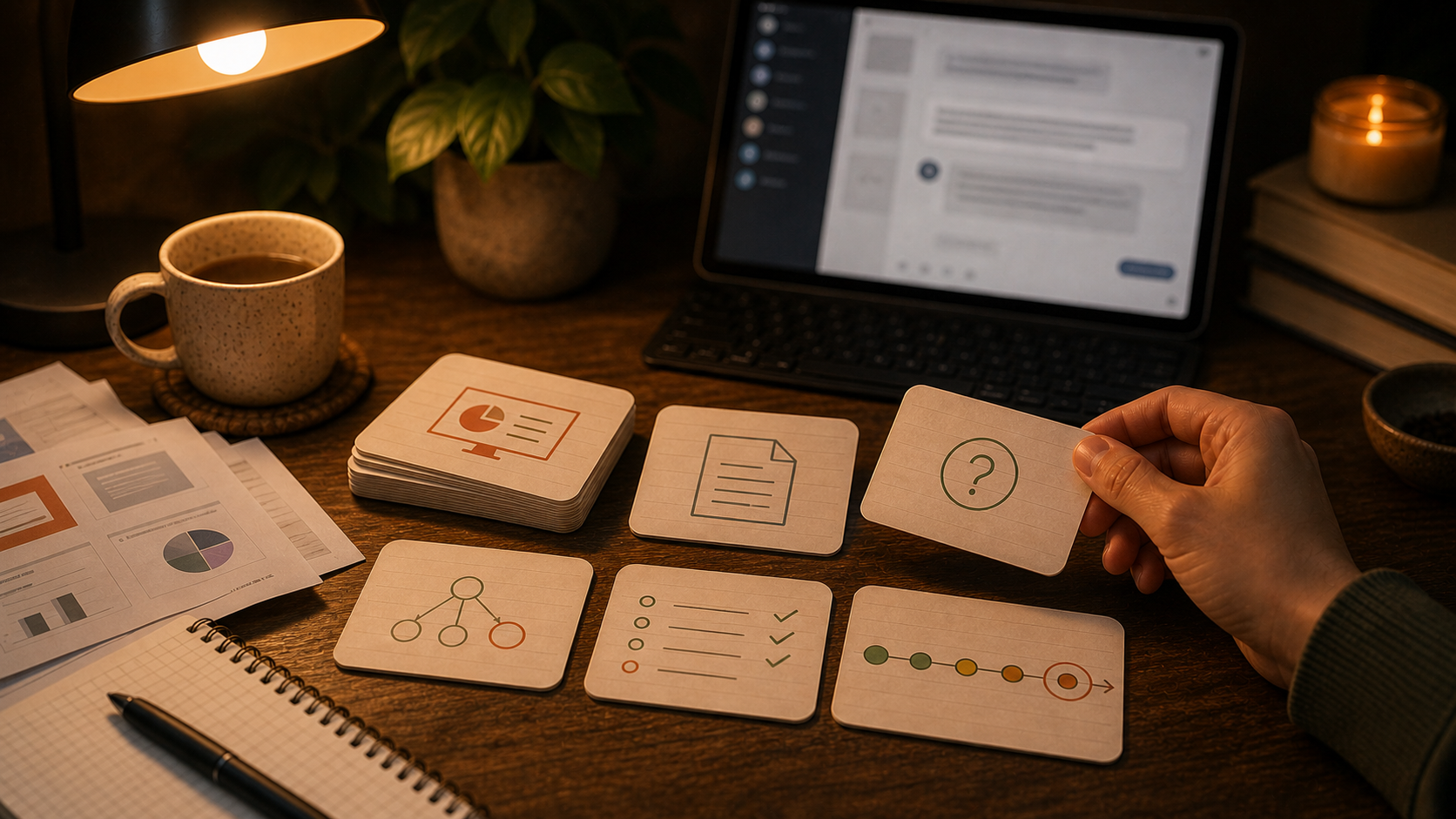 Microsoft Copilot Study and Learn workflow with Word, PowerPoint, PDF, and flashcards for FSRS review